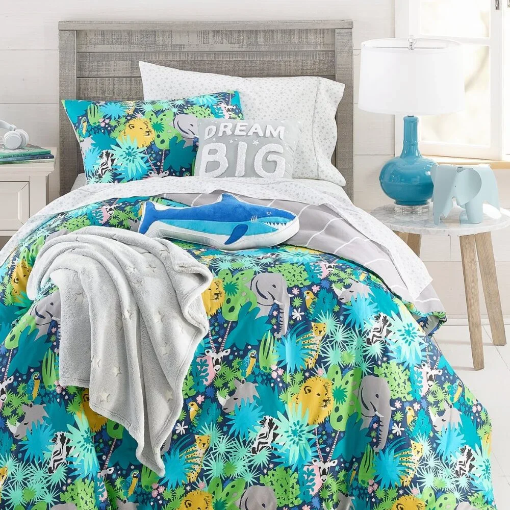 Charter Club Kids Jungle 3-Pc. Cotton Comforter Set, Full/Queen,